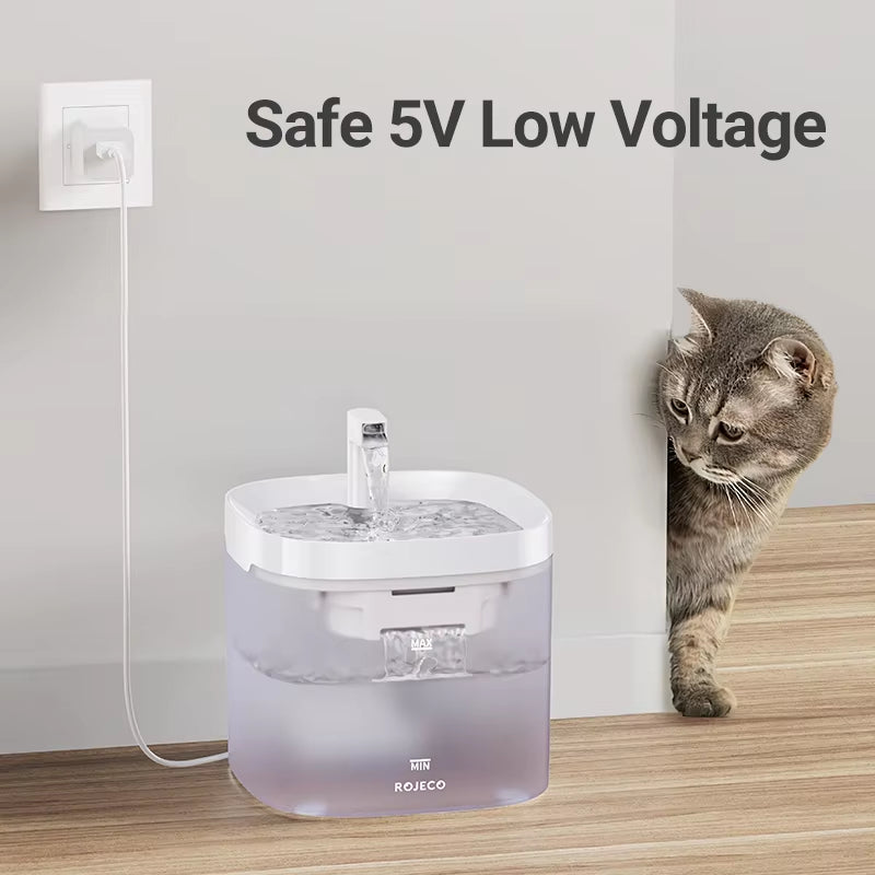 Transparent Cat Water Fountain Automatic Pet Water Dispenser for Cats Dog Smart Drinking Fountain Purifier Accessories