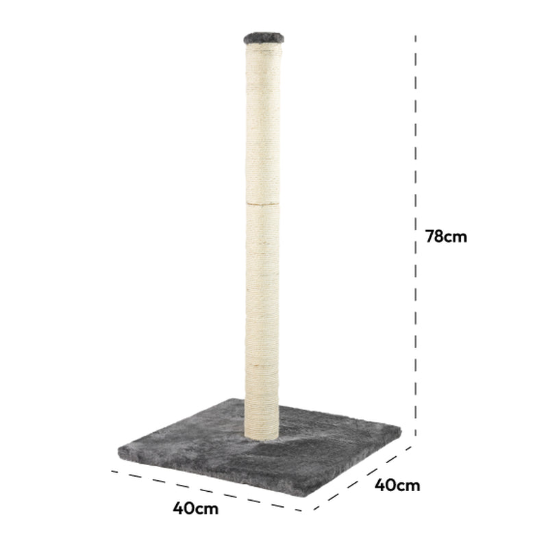 KCT LARGE CAT SCRATCHING GREY POST for INDOOR KITTEN SISAL SCRATCHER POLE 78CM