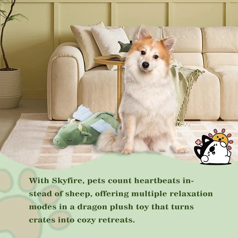 PET Gem Flying Dragon Dog Heartbeat Toy,Puppy Separation Stress Toy, Puppy Behavioral Training Aid for Dog Sleep Aid Plush